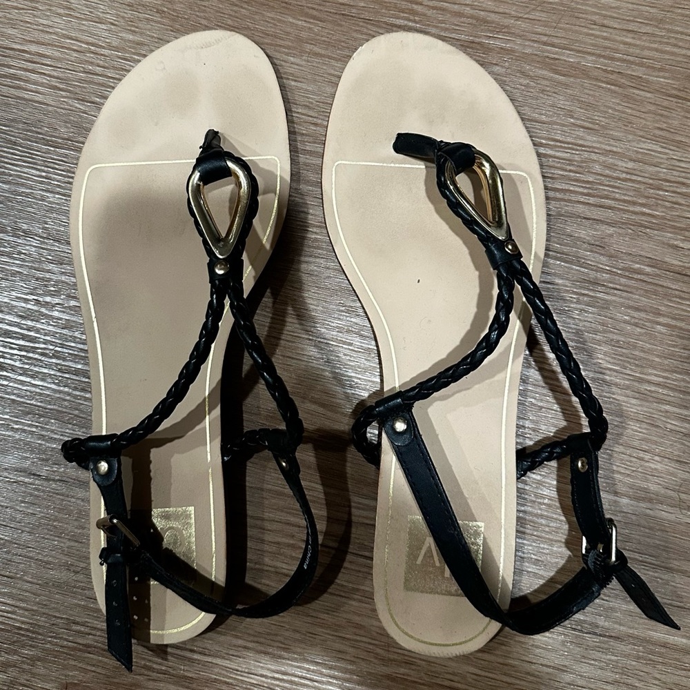 VP (target brand), black straps, flat sandals. Size 8 1/2